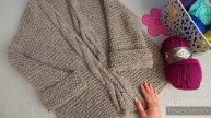 КАРДИГАН С КОСОЙ ИЗ ПРЯЖИ АЛИЗЭ