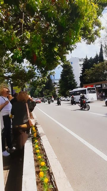 Байкеры на Курортном в День Победы.Сочи.09.05.25.
