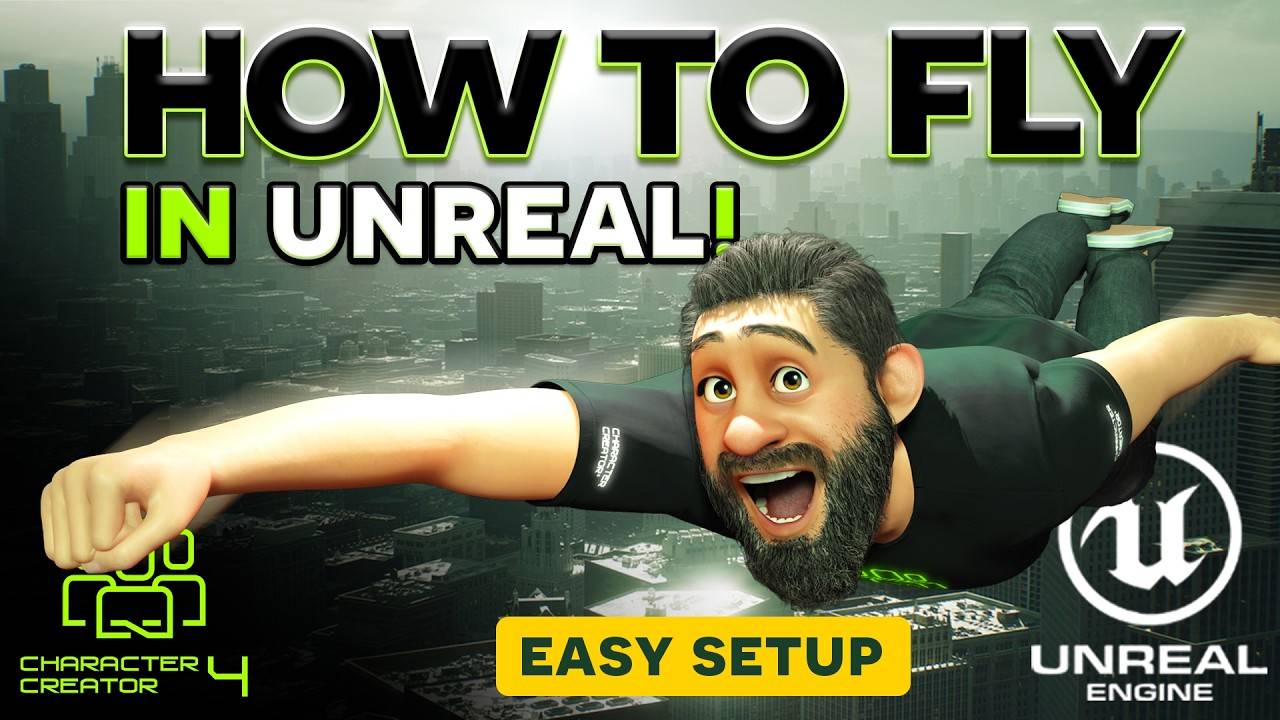 Простая настройка динамического полёта любого персонажа из Character Creator 4 в Unreal Engine