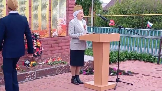Бөек Ватан сугышында Җиңүнең 80 еллыгы уңаеннан Кошманда үткәрелгән митинг мизгелләре