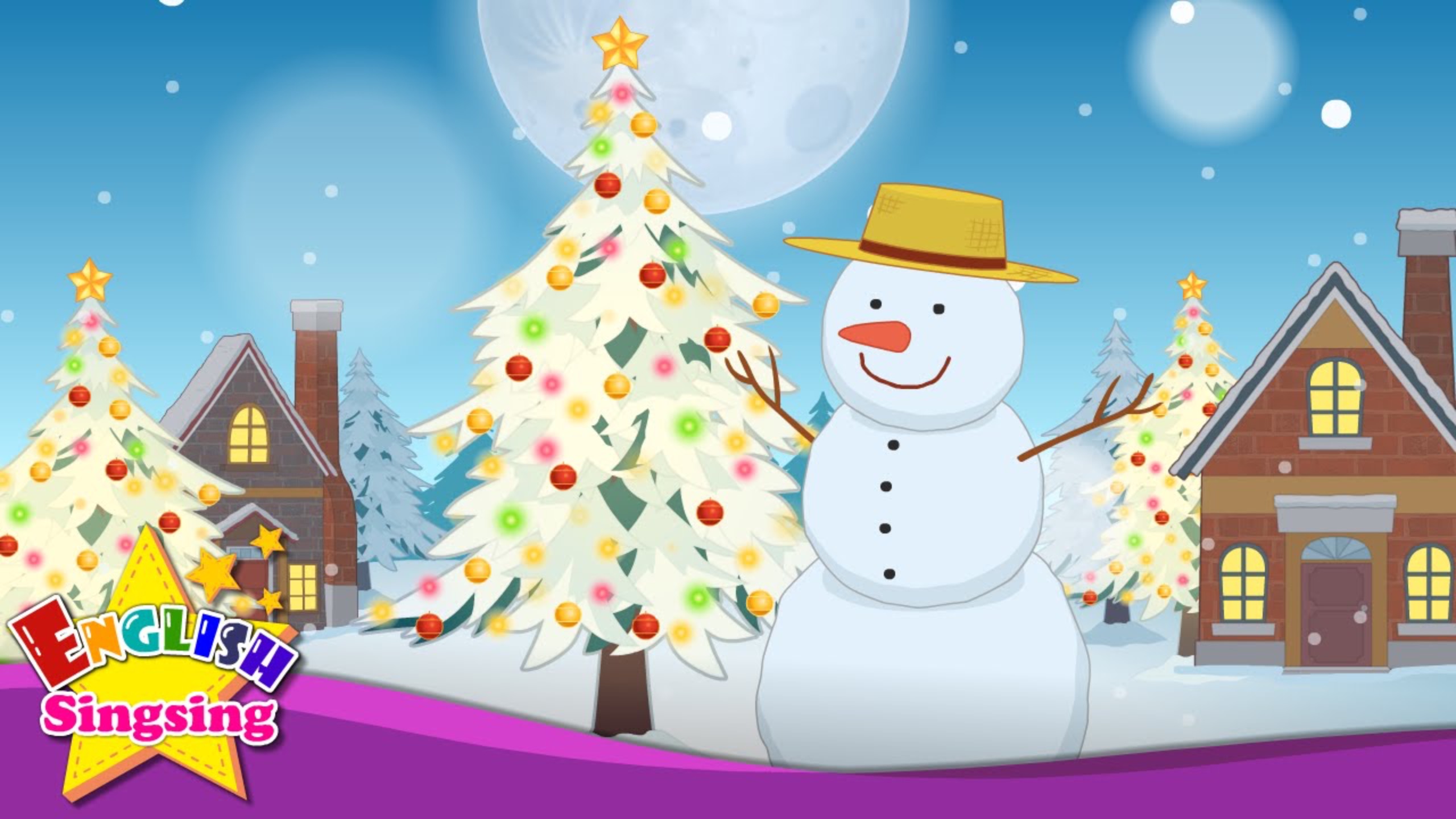 АНГЛИЙСКИЙ ЯЗЫК ДЛЯ ДЕТЕЙ | White Christmas - Christmas Carol - Christmas Kids Song - Xmas Music