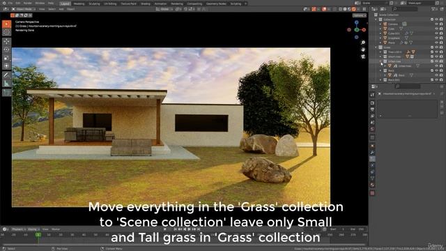 14- Country house. Lighting and Rendering