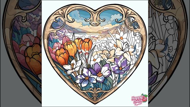 рисую красивые картинки из игры Happy Color