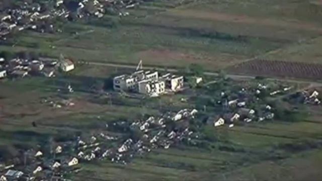Прилет жирного ФАБ по месту  дислокации хохлогеев
