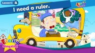 АНГЛИЙСКИЙ ЯЗЫК ДЛЯ ДЕТЕЙ | Lesson 12 (A) I need a ruler. - Cartoon Story