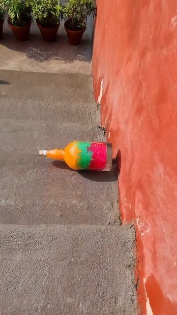 Breaking glass bottles on stairs! Crushing things #shorts #asmr #satisfying