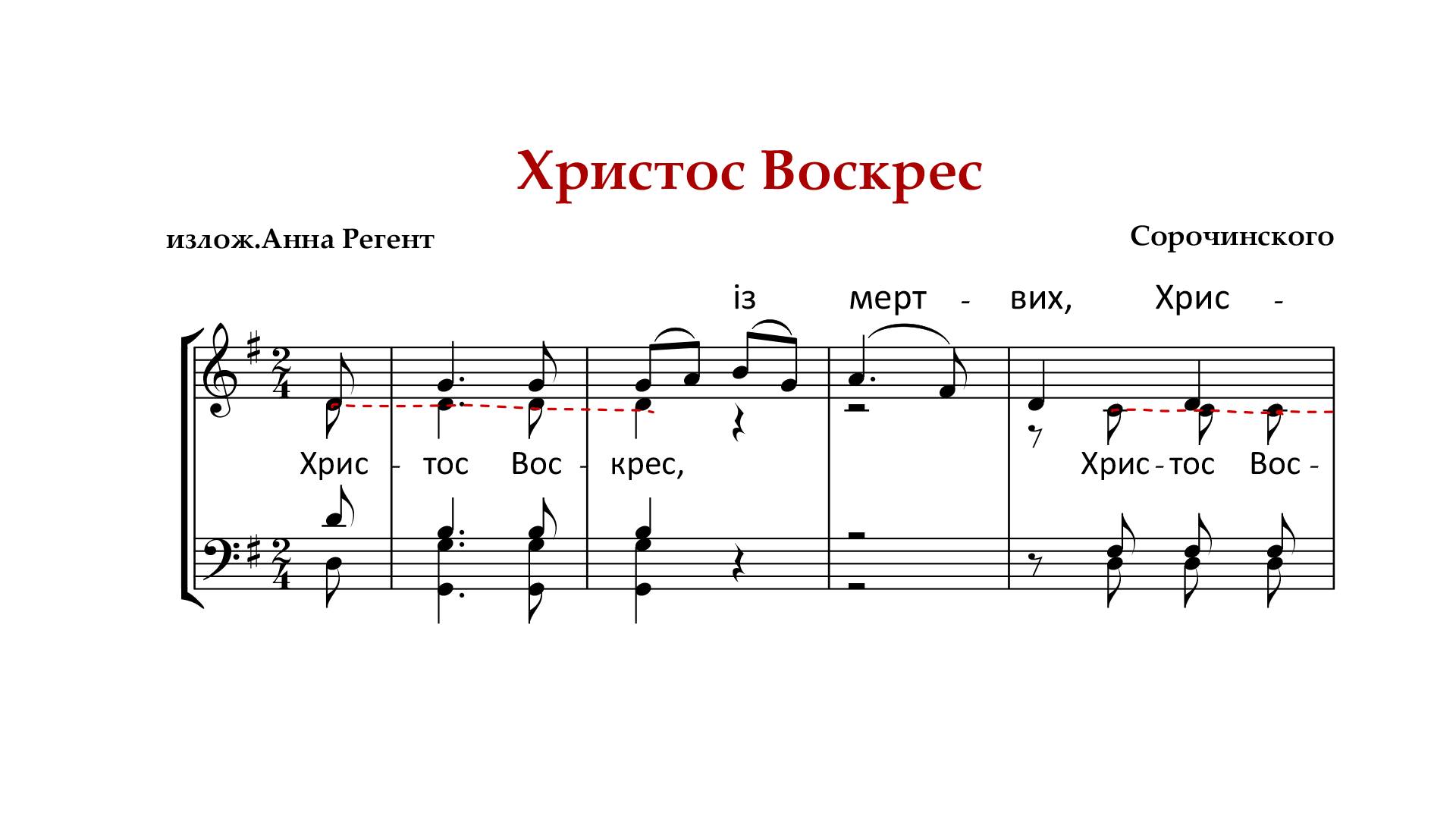 ХРИСТОС ВОСКРЕСЕ | ТРОПАРЬ ПАСХИ ✨Сорочинского украинское - Альтовая партия