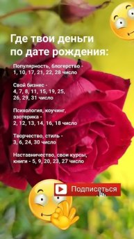Где твои деньги по дате рождения / Гороскоп Астрологи?