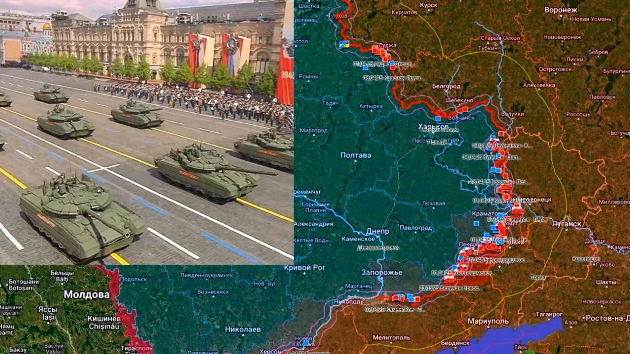 Карта боевых действий. Зеленский не решился наносить удар по Параду Победы в Москве