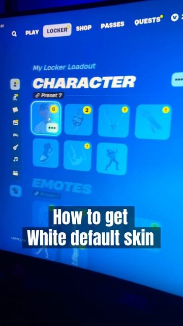 How to get the White Default Skin #fortnite #fortnitememes #fortniteclips #fyp #shorts #viralvideos