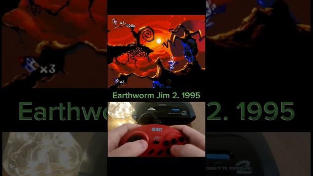 Earthworm Jim 2/SEGA/SEGA MD2/Червяк джим 2/Сега/16 bit games short#shorts #gaming #retrogaming