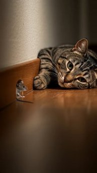 Кошка против Мыши, смотрите, что происходит!