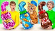 КУЛИНАРНЫЙ ЧЕЛЛЕНДЖ Я ПРОТИВ БАБУШКИ И КОТИКА
