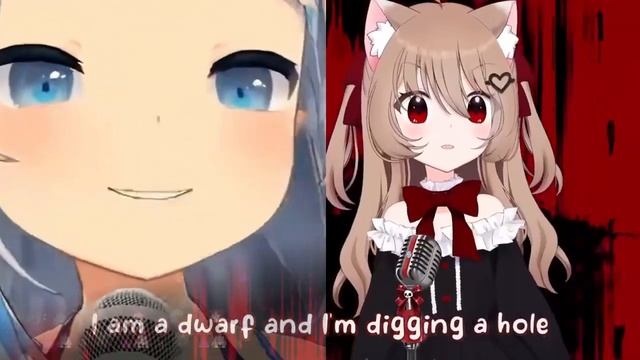 Gawr Gura & Evil Neuro Sama duet - Diggy diggy hole cover by Wind Rose