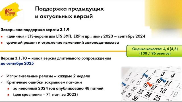 Рекомендации по обновлению конфигураций. Прекращение