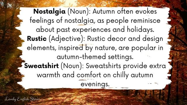 INTERMEDIATE TO ADVANCED BRITISH ENGLISH VOCABULARY   Autumn Vocabulary 🍂   #learnenglish #autumn
