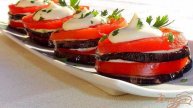 Закуска из баклажан,помидоров и чеснока