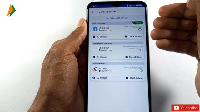 Bhim app me default account kaise change kare - how to change default bank account in bhim app