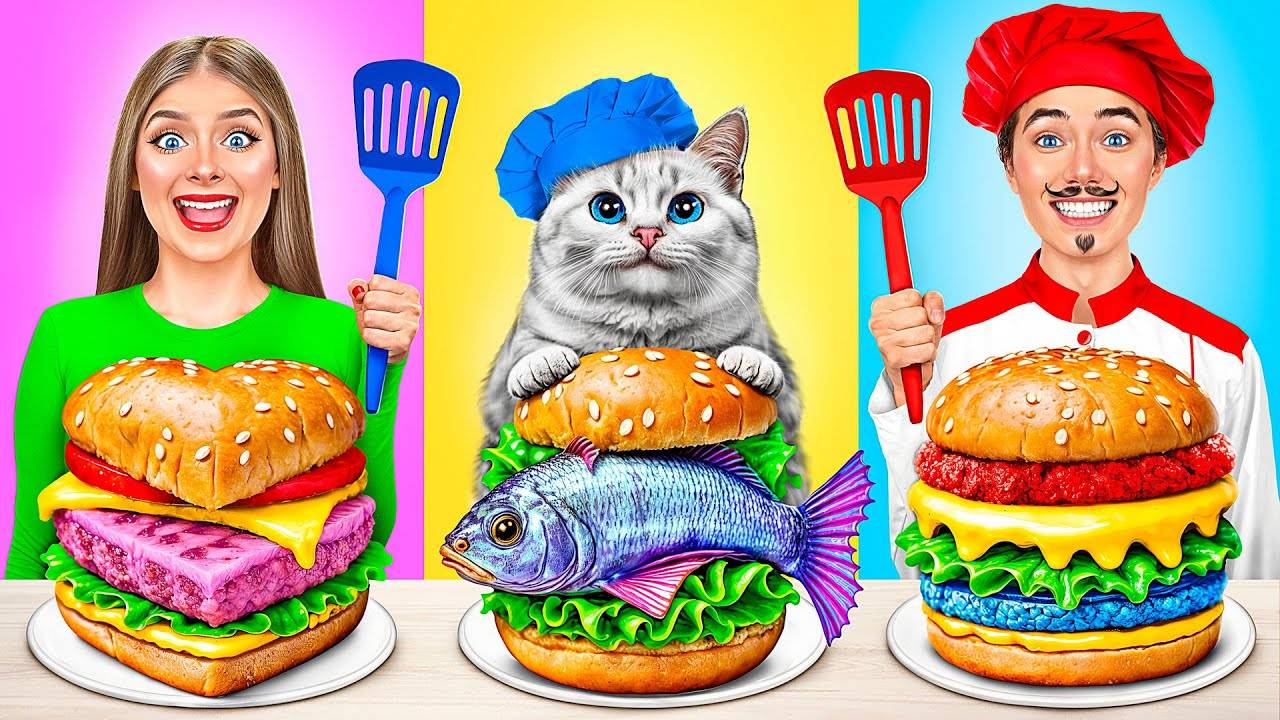 КУЛИНАРНЫЙ ЧЕЛЛЕНДЖ Я ПРОТИВ БАБУШКИ И КОТИКА
