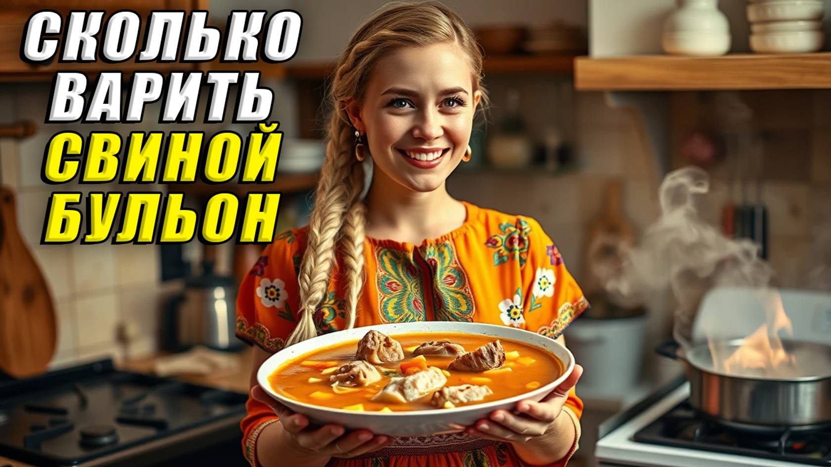 Сколько варить свиной бульон