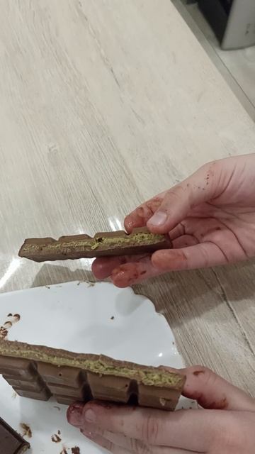 Пробуем домашний дубайский шоколад и покупной.