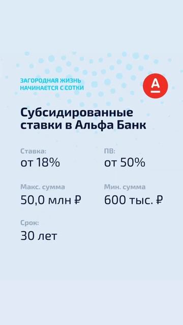 Актуальные условия по ипотеки на рынки ИЖС #инвестици?