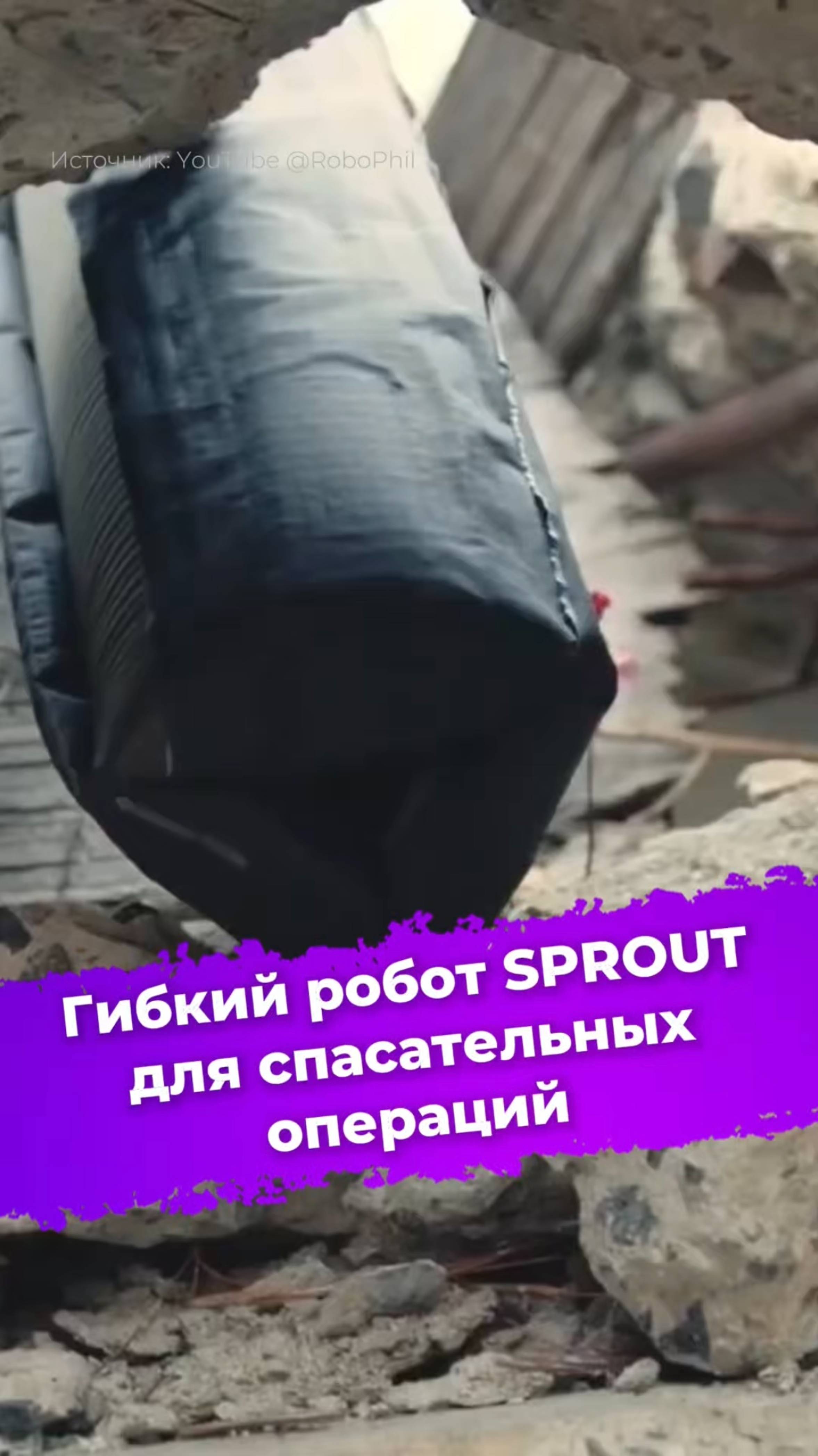 Гибкий робот SPROUT для спасательных операций #sprout #робот #новости #наука #технологии #ixbt