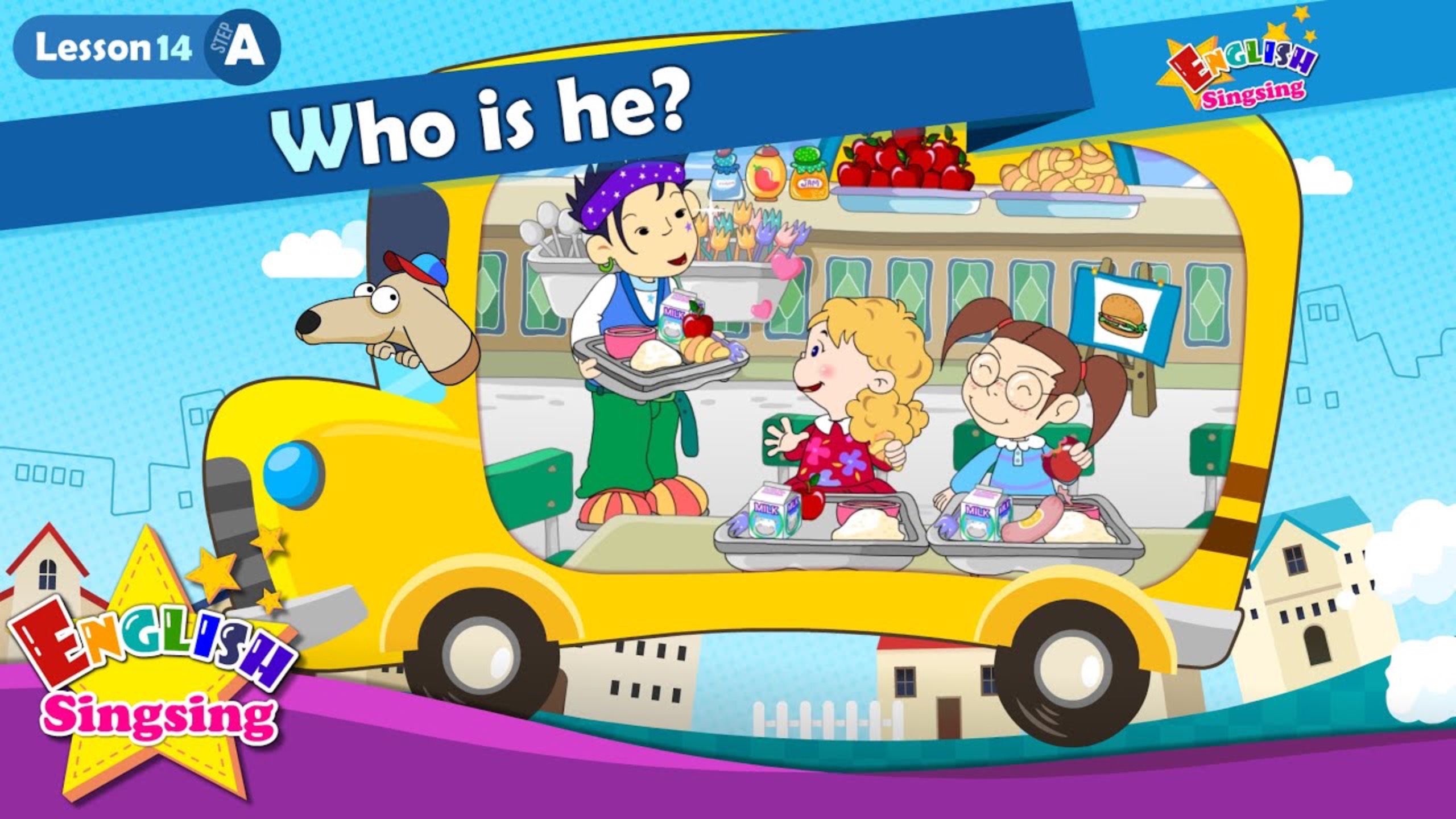 АНГЛИЙСКИЙ ЯЗЫК ДЛЯ ДЕТЕЙ | Lesson 14 (A) Who is he - Cartoon Story