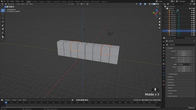 4- Blender interface. Moving around. Transforming objects