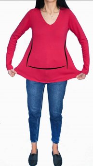 Гениальный трюк, как укоротить длинную толстовку🧵✂️