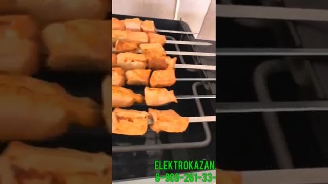 Приготовление шашлыка на электрическом бытовом мангале МЭП-01-Б