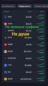 лидеры роста за 24 часа #manta #ron #inj #ftm #beam #rndr #iota #крипта #к?