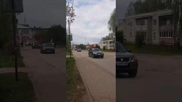 Кортеж машин прибыл в наше с. Кантаурово 9 мая 2025 года. ДЕНЬ ПОБЕДЫ!