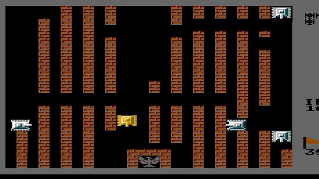 Line Tank (Battle City Hack) (NES, 1985) Уровень 38