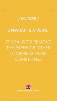 Learn English Vocabulary What does 'unwrap' mean Learn British English #learnenglish #christmas