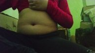 животик увеличился? (домой приеду скажу сколько набрала)