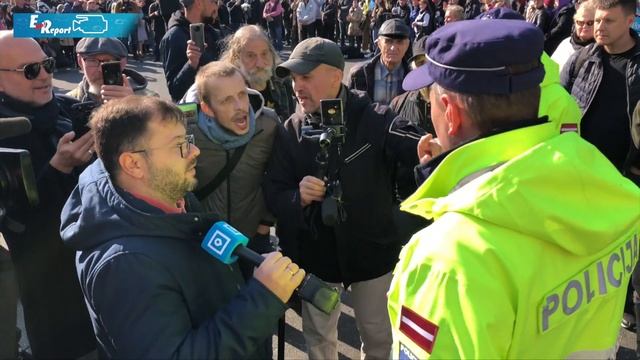 Aināra Šlesera protests. Протест Айнара Шлесерса, Рига 02.10.2021