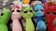 играем в мягкие игрушки спрунки для детей