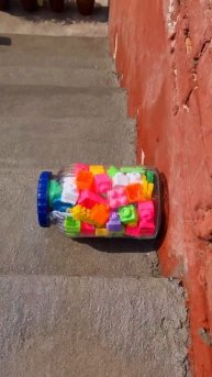 Breaking glass jar's on stairs! #shorts #asmr #satisfying