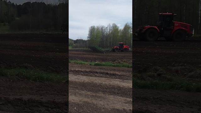 Кировец К-739 🔥распрегает борону 😄