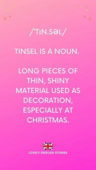 Learn English Vocabulary What is 'tinsel' Learn British English #learnenglish #christmas