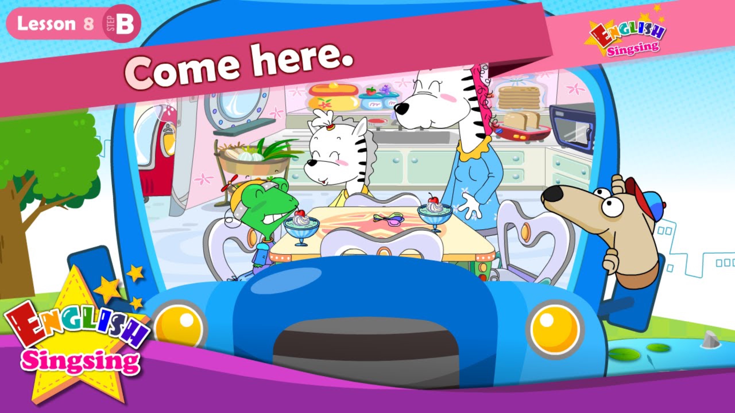 АНГЛИЙСКИЙ ЯЗЫК ДЛЯ ДЕТЕЙ | Lesson 8 (B) Come here. - Cartoon Story