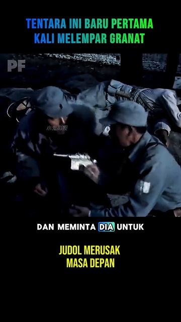 Tentara ini baru pertama kali melempar granat #cuplikanfilm