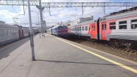 10 мая Электропоезд ЭТ2-027 и Тепловоз ДМ62-1791 с Дефектоскопом Санкт-Петербург-Финляндский Вокзал