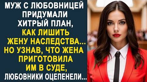 Муж с любовницей придумали хитрый план, как лишить жену наследства... Но узнав, что жена приготовила
