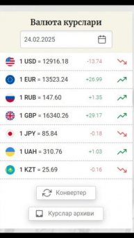 💥⚡️БУГУН 24-Феврал ЎЗБЕКИСТОН БОЗОРИДА ДОЛЛАР ВА РУБ