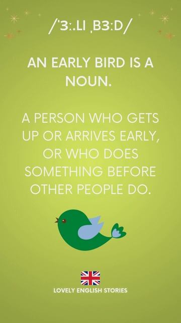 Learn English Vocabulary   What is an 'early bird'   Learn British English #learnenglish