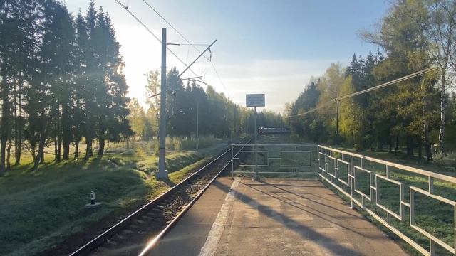 Электропоезд ЭП2Д-0182 пл.Хлюпино до ст.Звенигород. 10.05.2025.