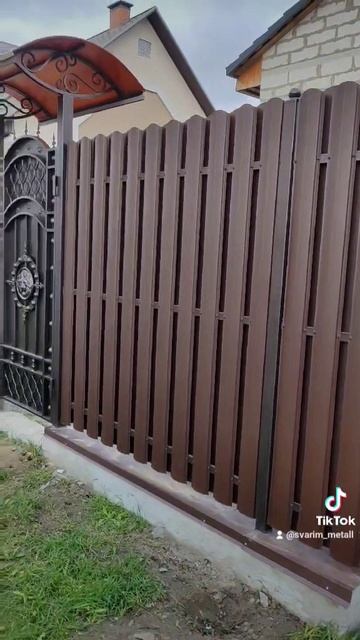 Откатные ворота I Ворота откатные из штакетника I Евроштакетник I Ворота