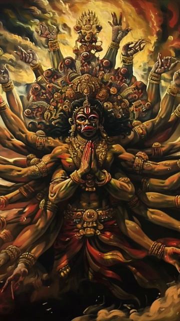 «Калика пурана». Тысячерукий Банасур советует Нараке противодействовать своей беде запустения